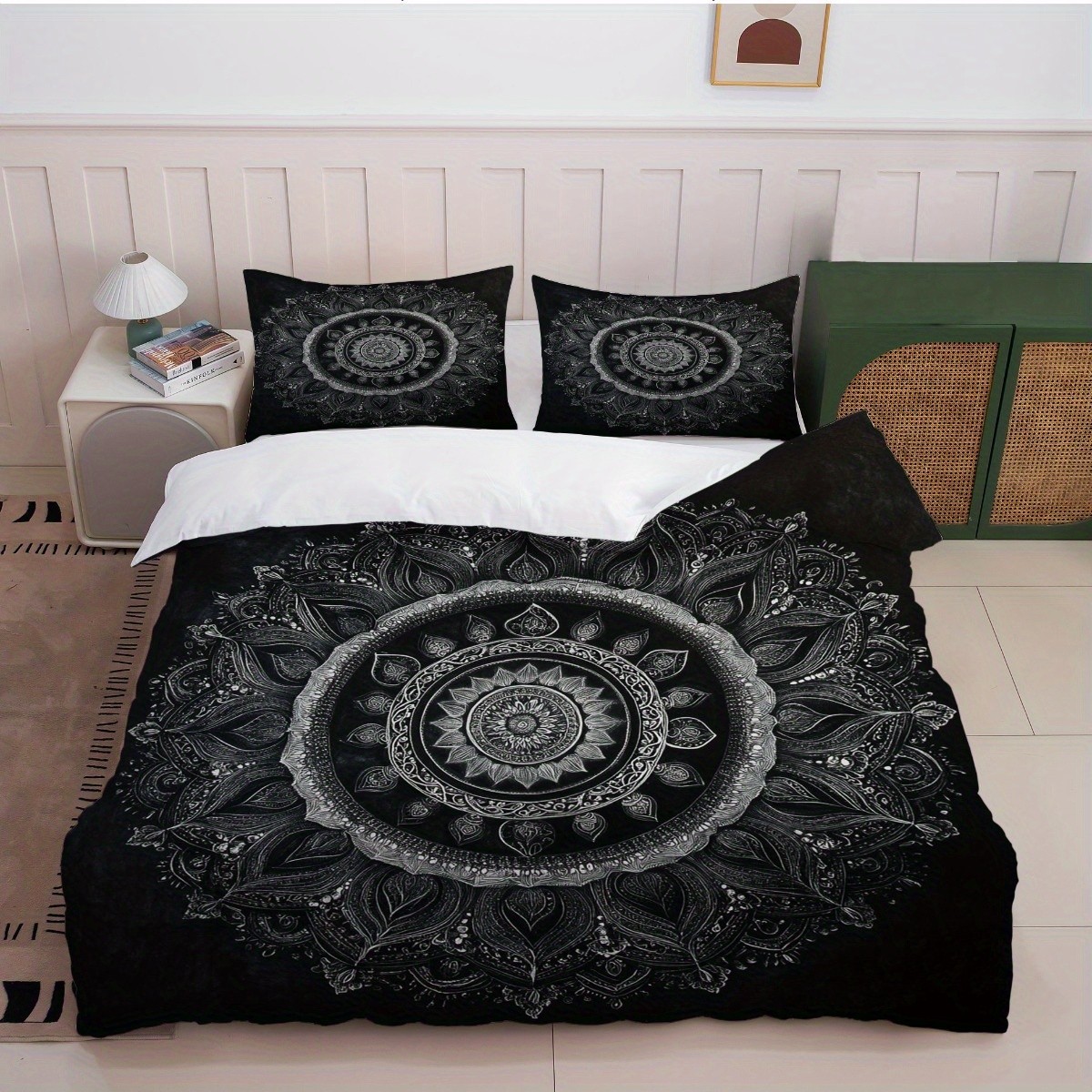 Transfronterizo textil para el hogar Mandala impresión digital quilt kit suave piel transpirable portador TEMU / JIT