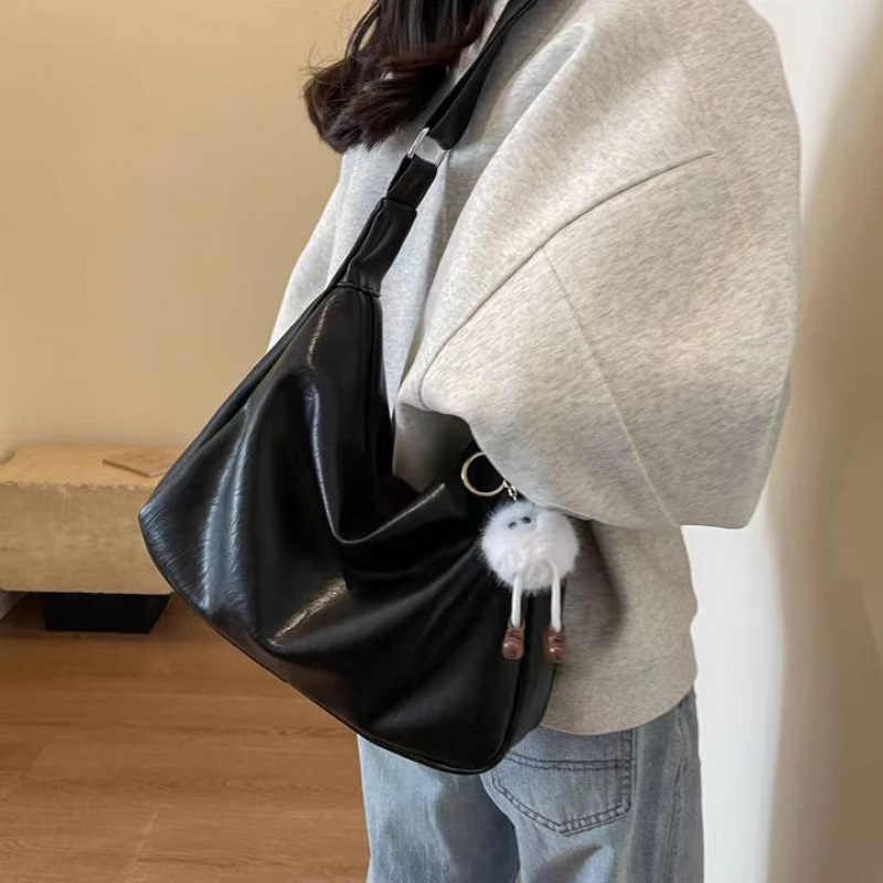 シンプルな大容量バッグ女性のための 2025 新しいファッション多用途カジュアルショルダーバッグ学生通勤クロスボディトートバッグ|undefined