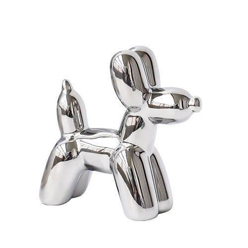 Modern Minimalist Creative Balloon Dog Ceramic Craft Sample Room Home Living Room Children's Room Desk Decor Ornament