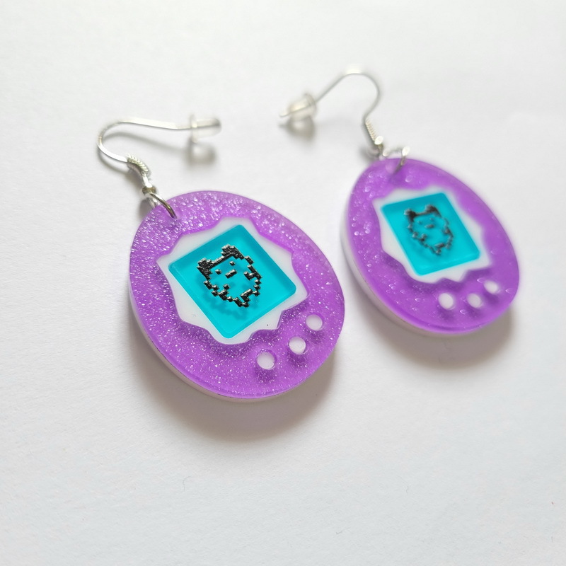 Daily Occasion Acrylic Material 1 Pair Fashion Doll Stoving Varnish Arylic Drop Earrings