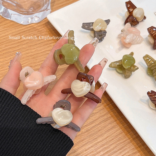 Acrylic Love Bangs Small Clip Women's Side Forehead Hairpin Small Princess Head Clip Headwear Hairpin Wholesale