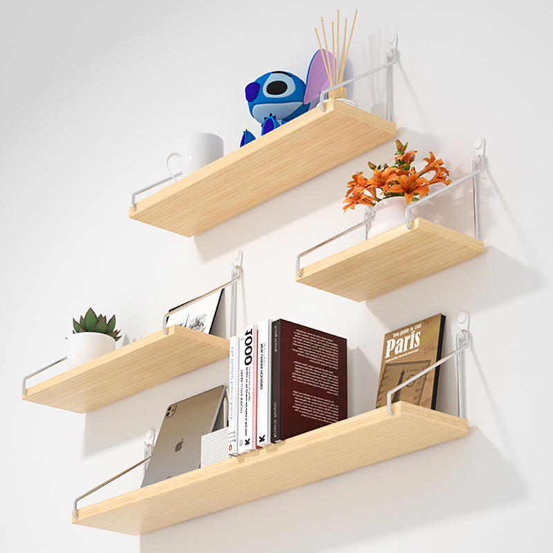 Estante de pared sin perforar decoración de sala de estar dormitorio Almacenamiento de dormitorio estante de Pared Soporte de partición