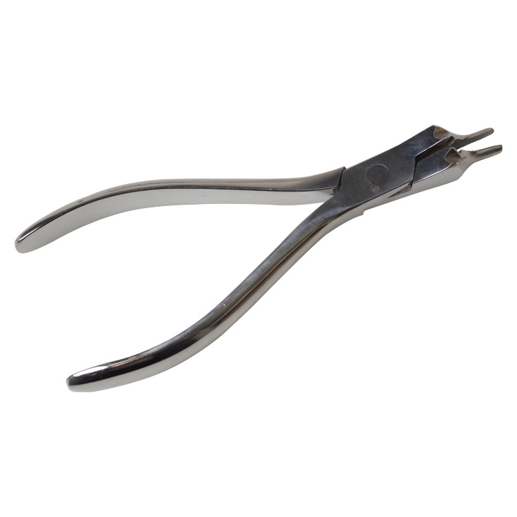 Alicates dentales transfronterizos de tres puntas, alicates técnicos de acero inoxidable, alicates de resorte curvo para doblar alambre.