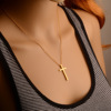 Trend necklace stainless steel, retro chain for key bag , pendant, European style, simple and elegant design