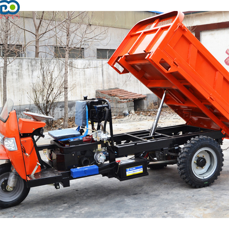 建筑工地装砂石水泥三轮车 路面施工混凝土运输车 车间货物搬运车