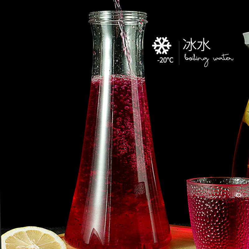 Pc jarra de vino acrílica botella de agua fría plástico para el hogar bebida resistente a altas temperaturas olla de jugo restaurante bar olla comercial