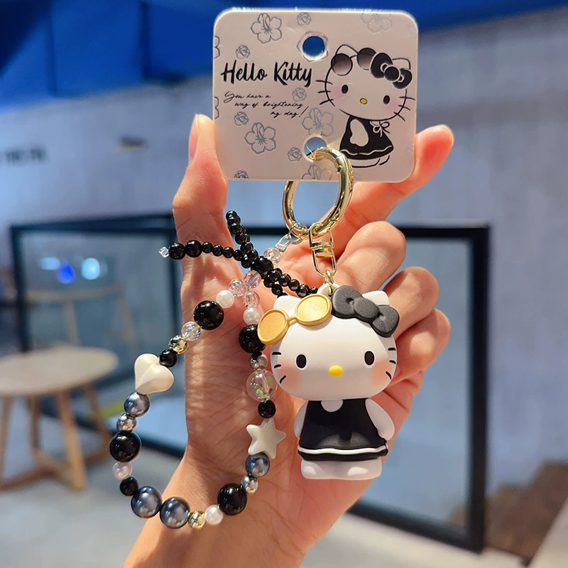 Плюшевый брелок Sanrio Hello Kitty, оригинал, мягкая подвеска 11×7.5 см, коллекционный талисман