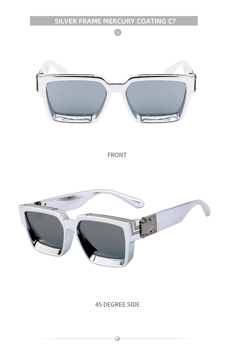 58g Weight Full Frame Glasses Structure Sunglasses Classification PC, UV400 Protection Lens Material Square Glasses Style Outdoor, Travel, Fishing Occasion Solid Color Pattern All Seasons Season Women's Gender Retro Style Retro Solid Color PC UV400 Protection Square Full Frame Women's Sunglasses 17