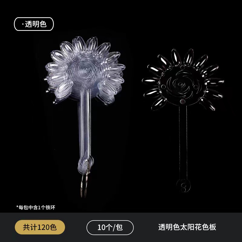 Unpa de color de manicura tarjeta de color solar esmalte de uñas práctica tablero de visualización muestra de color de uñas 10 piezas