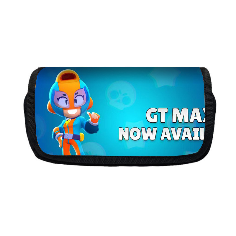 Nuevo salvaje bolsas de lápiz de estudiantes de gran capacidad caja de papelería personaje creativo de niños caja de lápiz doble lote transfronterizo