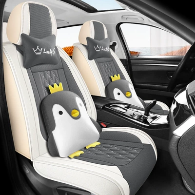 Car seat cover autumn linen special seat cover four seasons universal seat cushion new full-enclosed fabric seat cover