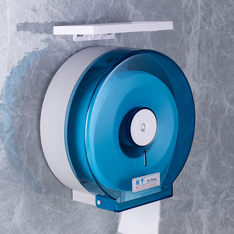 Caja de pañuelos de rollo grande Caja de papel de rollo de hotel Caja de papel de papel de baño de inodoro Caja de papel grande montada en la pared sin perforación
