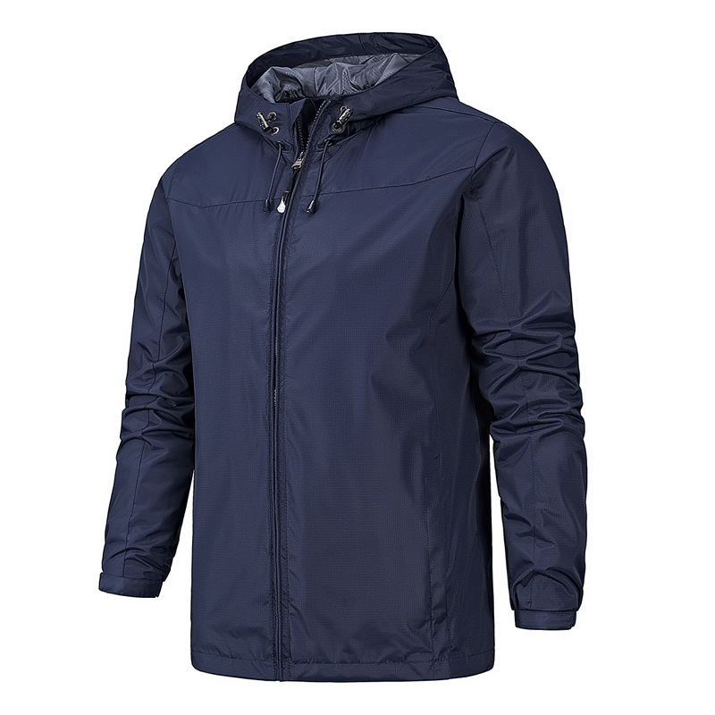 Chaqueta al aire libre de las mujeres otoño capa única delgada a prueba de viento impermeable pareja chaqueta de los hombres imprimible LOGO