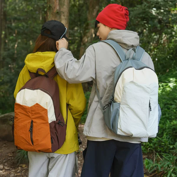 New Large-Capacity Outdoor Mountaineering Bag, Simple and Trendy Student School Bag, Korean Version Solid Color Casual Travel Backpack