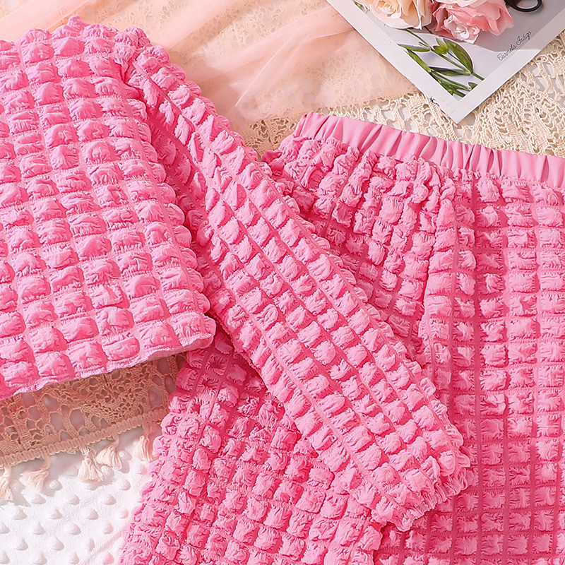 Conjunto de calças e camisola de manga comprida bubble menina_voghion.com