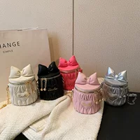 Small children's bag, shoulder bag with bow, lipstick, new collection, Chanel style