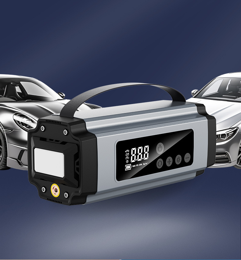 Car-Mounted Inflatable Air Pump and Power Bank for Emergency Use, Multifunctional Battery Booster for Train Trips, Outdoor Emergency Power Bank