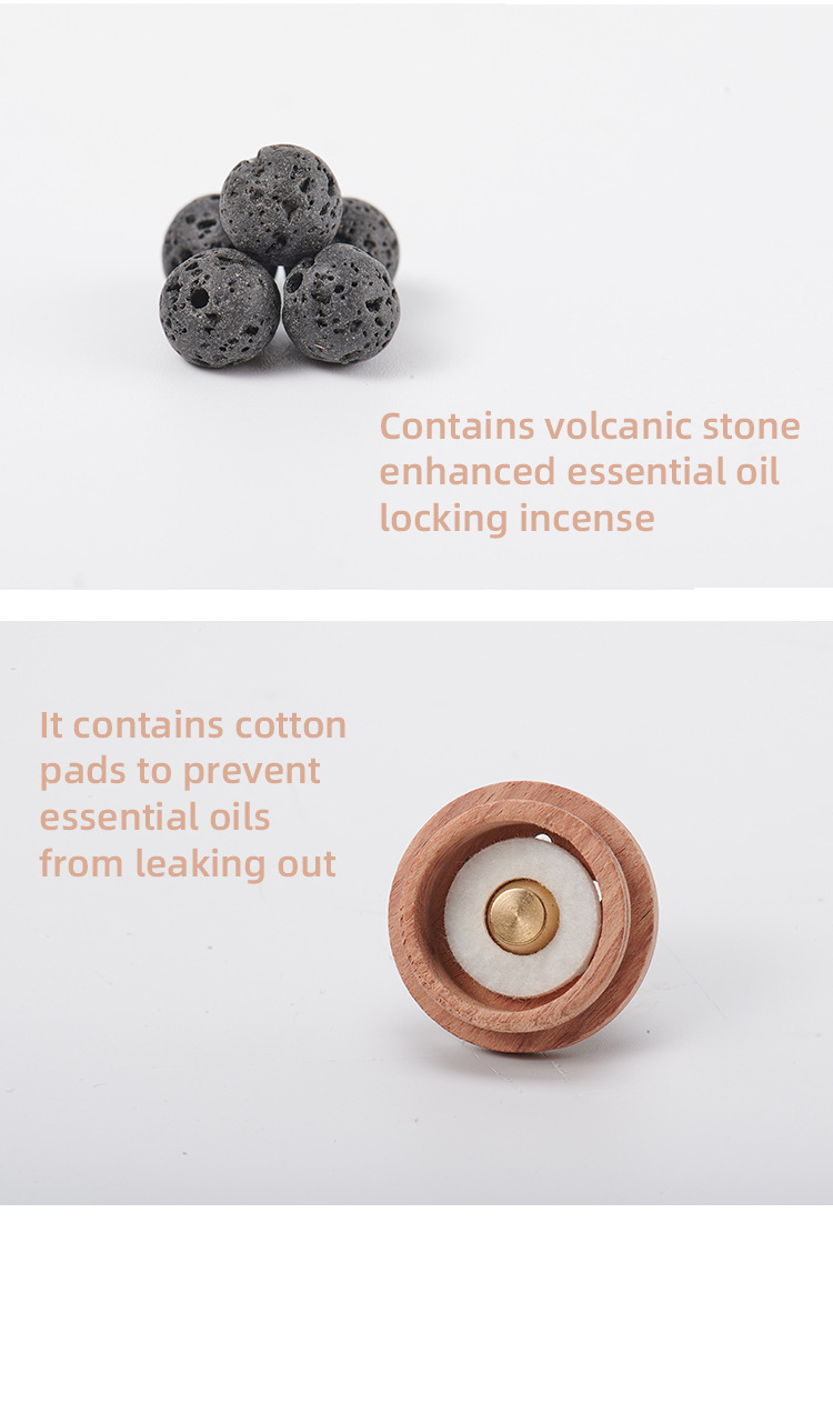 Wooden Car Aromatherapy Car Air Conditioner Air Outlet High-End Fragrance Long-Lasting Fragrance Car Odor Removal Aromatherapy Device