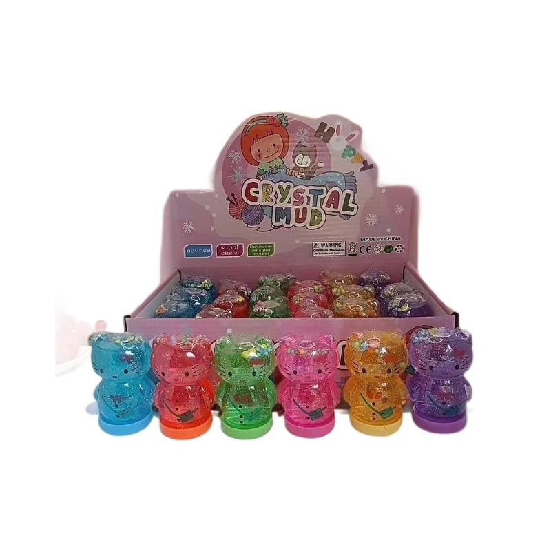 Nuevos juegos en línea para niños seguros no tóxicos 24 barro de cristal barro colorido slime descomprimido colorido burbujeante hecha a mano