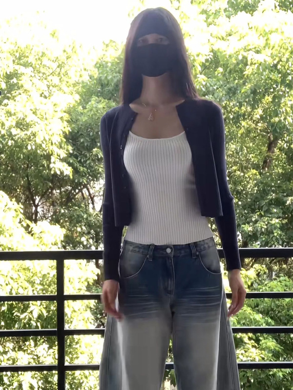 韩系纯欲辣妹针织开衫配小吊带两件套女春秋季百搭修身显瘦上衣潮|undefined