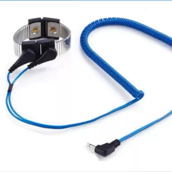 ESD Dual Circuit Metal Anti-Static Wrist Strap Electronic Workshop Human Body Static Discharge Bracelet