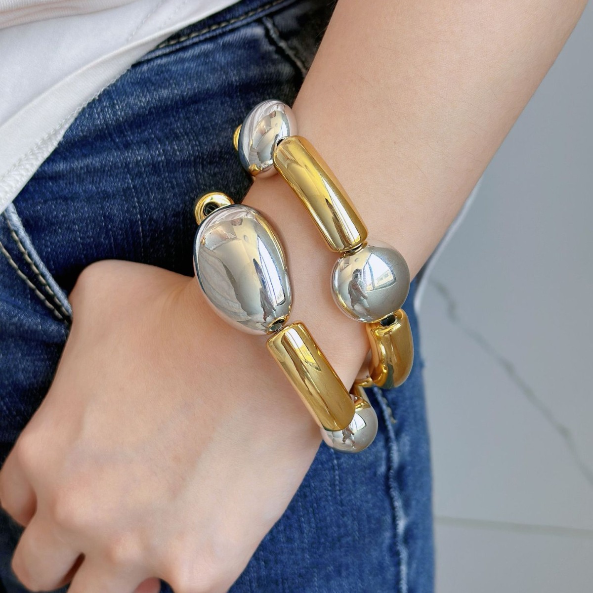 35g Weight Casual Simple Style Color Block CCB Wholesale Bangle