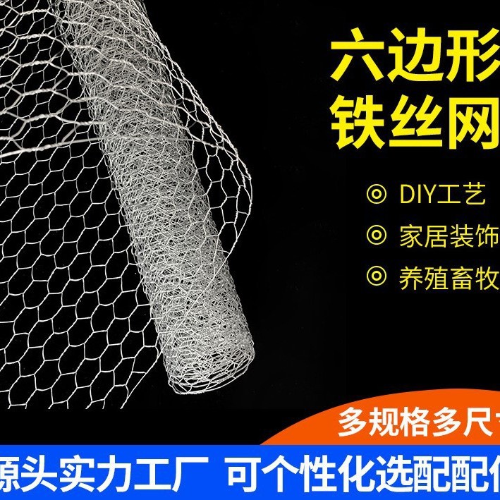 养殖网小鸡笼网猫笼围网菱形镀锌花艺铁丝网绿色六角网钢丝网