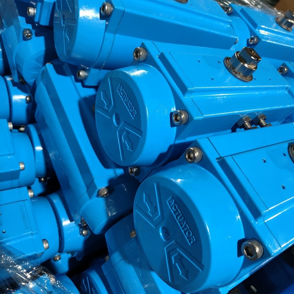 Антикоррозионный пневматический привод, поверхностное напыление фтора, нормально открытая модель с одним действием и несколькими крутящими моментами