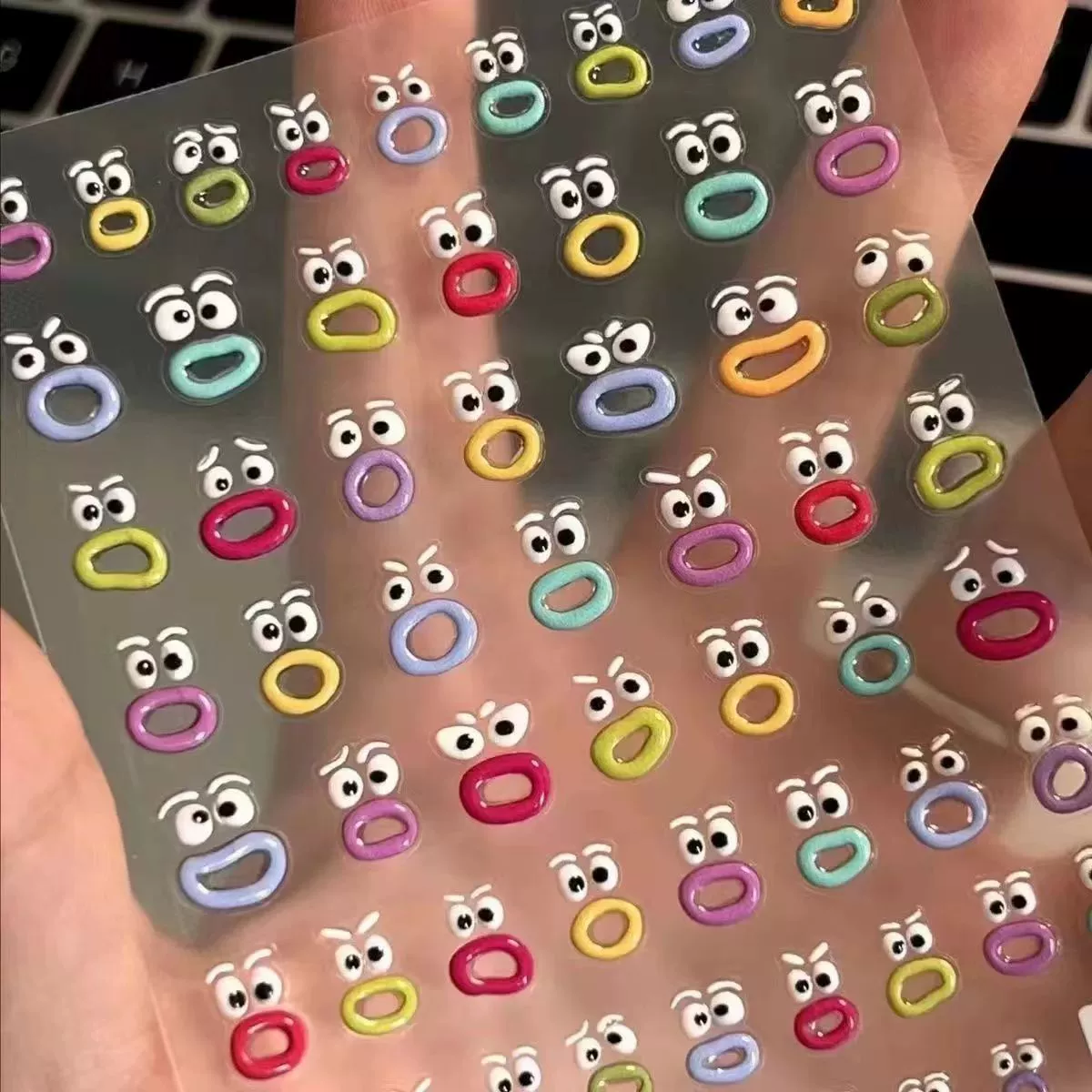 Странная наклейка на маникюрную наклейку допамин милый желе