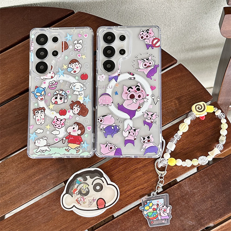 Cute Shin-Chan Suitable for Samsung S26Ultra Mobile Phone Case Galaxys25 Magnetic Stand S26/24Plus/23 Cute Shin-Chan Suitable for Samsung S26Ultra Mobile Phone Case Galaxys25 Magnetic Stand S26/24Plus/23