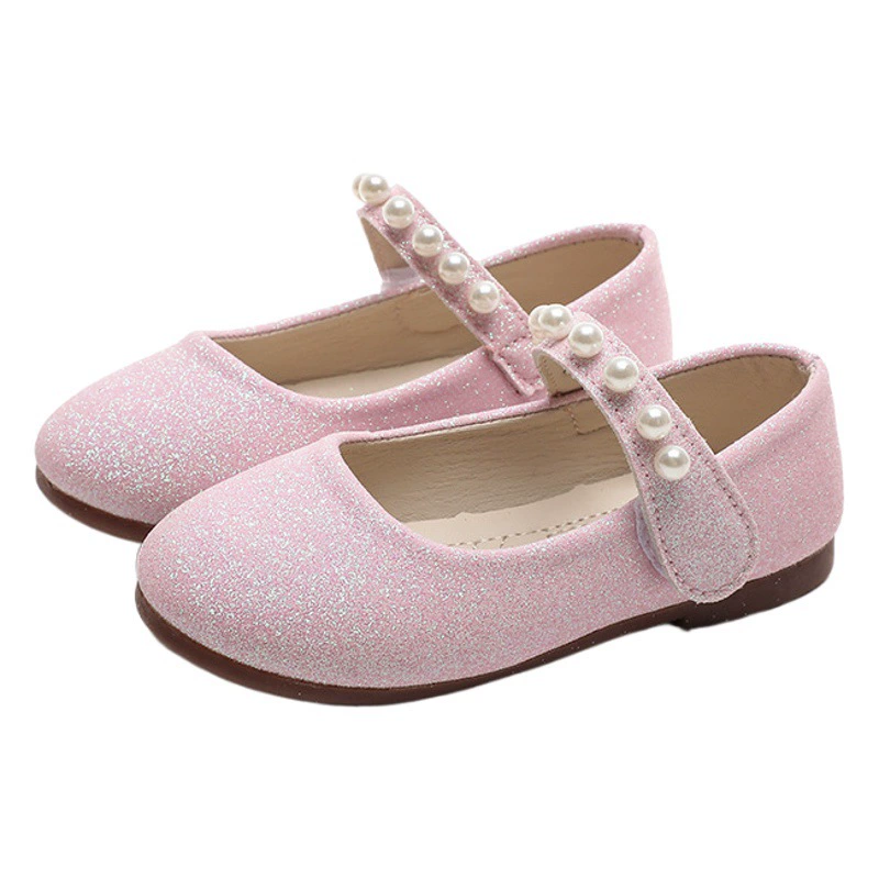 Весна и осень 2022, новые кожаные туфли в корейском стиле для девочек, внешнеторговый заказ, одинарные туфли принцессы, детская танцевальная обувь на липучке