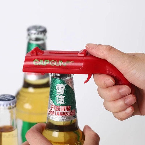 Spring-loaded bottle cap creative fun multi-functional beer opener corkscrew bottle opener