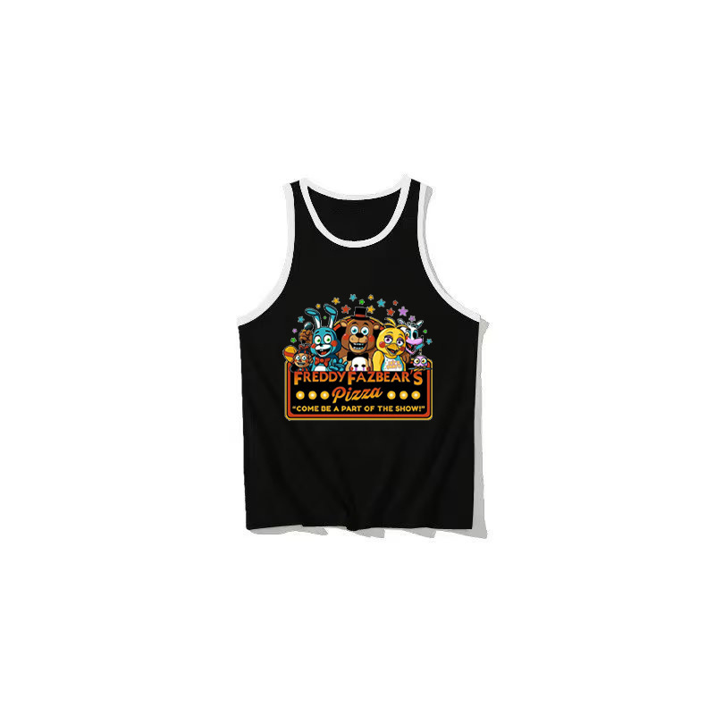 Cartoon Freddy's Toy Bear Kids' Top for Boys and Girls, Sleeveless Backless V-Neck Summer New Arrival Cross-border AliExpress Wholesale
