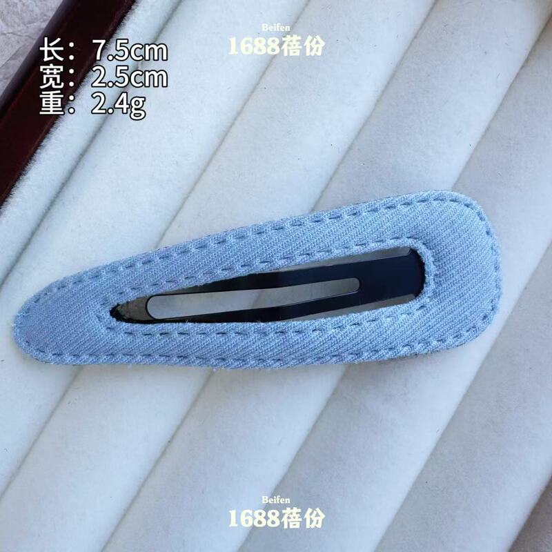 牛仔蓝星星云朵发夹女侧边碎发刘海夹后脑勺bb夹简约气质发卡头饰|undefined