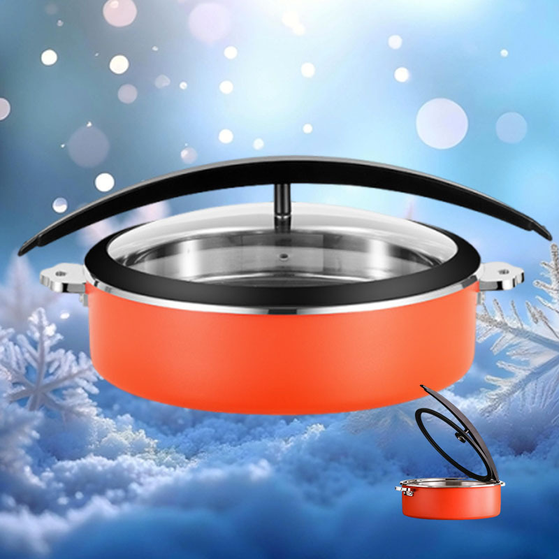 酒店商用一件批代发不锈钢锅自助餐炉保温锅电磁暖菜炉食物保温盆