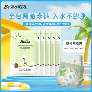 Beixiu Disposable Swimming Diapers Baby Waterproof Diapers Leak-Proof Swimming Trunks Anti-Bacterial