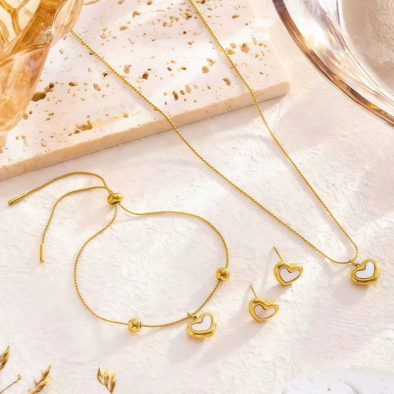 Европейская и американская модная оболочка Love Jewellery Набор легких экстравагантных нишевых минималистичных подвесок в форме сердца ключицы женские дикие аксессуары