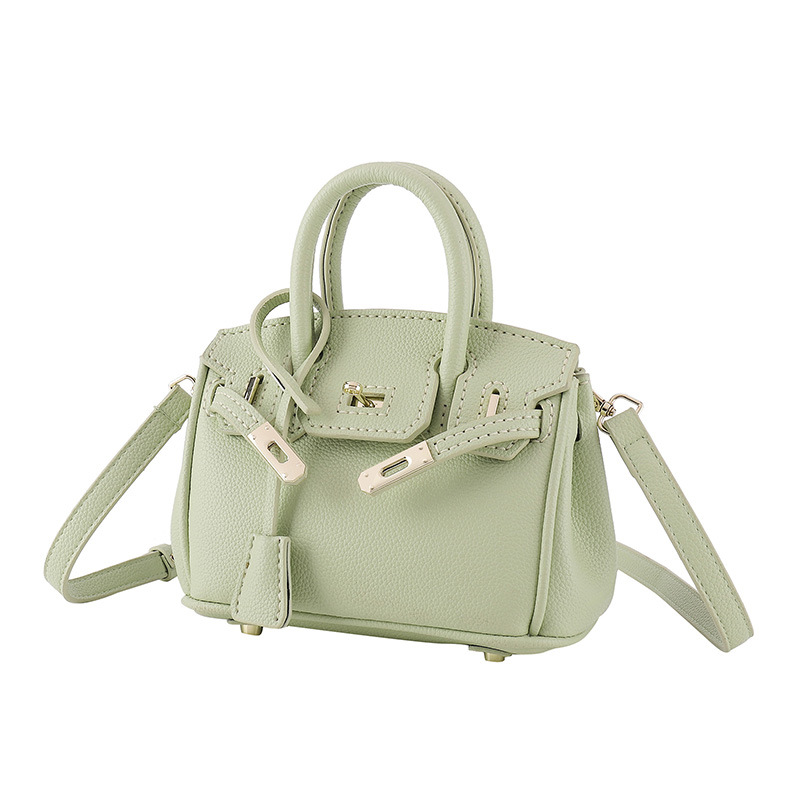 DIY textura avanzada lychee patrón bolso de las mujeres bolsa de material de moda hecha a mano hecha en casa hombro crossbody Bolsa De platino
