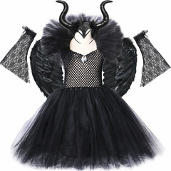 眠っている魔法の魔女のワンピースの子供のハロウィーンの服装のマリンフィソンcos服の女の子のドレスのネットのスカート