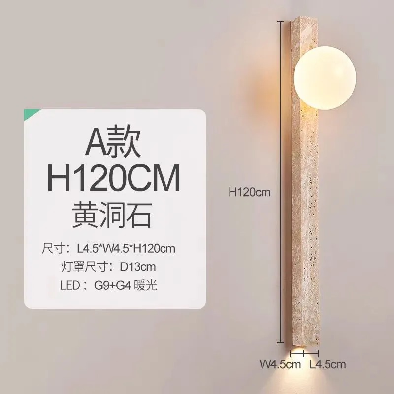 Lámpara de pared de piedra de la cueva de Huangxi, dormitorio, cabecera de la cama, hotel residencial, atmósfera interior, pasillo, control de iluminación avanzado