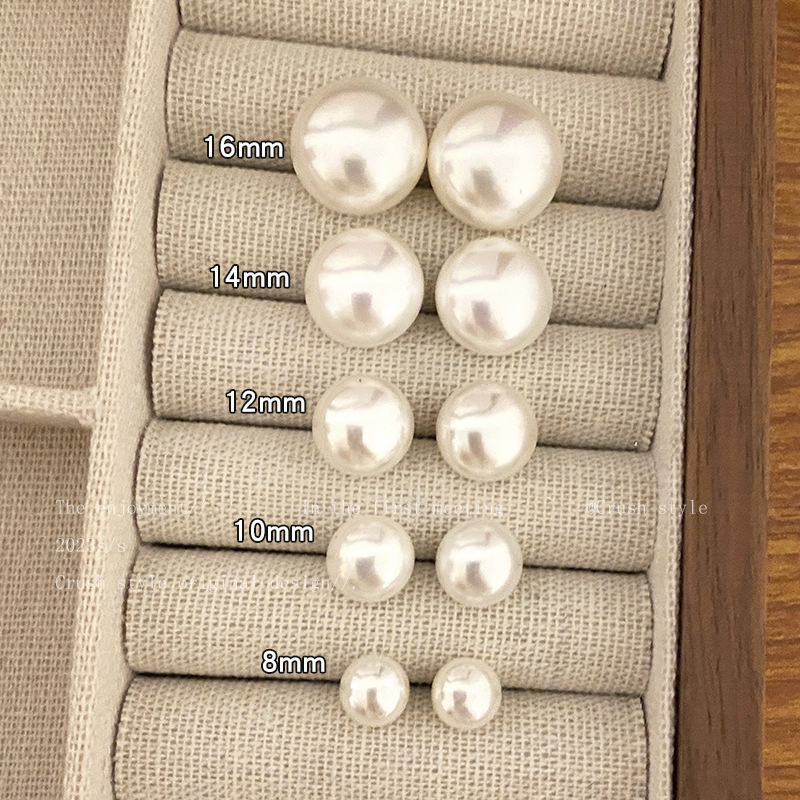 S925 Silver Needle Steamed Bread Pearl Big Earrings Women's Autumn and Winter 2023 New Explosions Earrings High-end Elegant Earrings Trendy