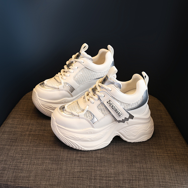Giày thể thao nữ đế dày độn cao phong cách dad sneaker ZDW871-5 — Màu be
