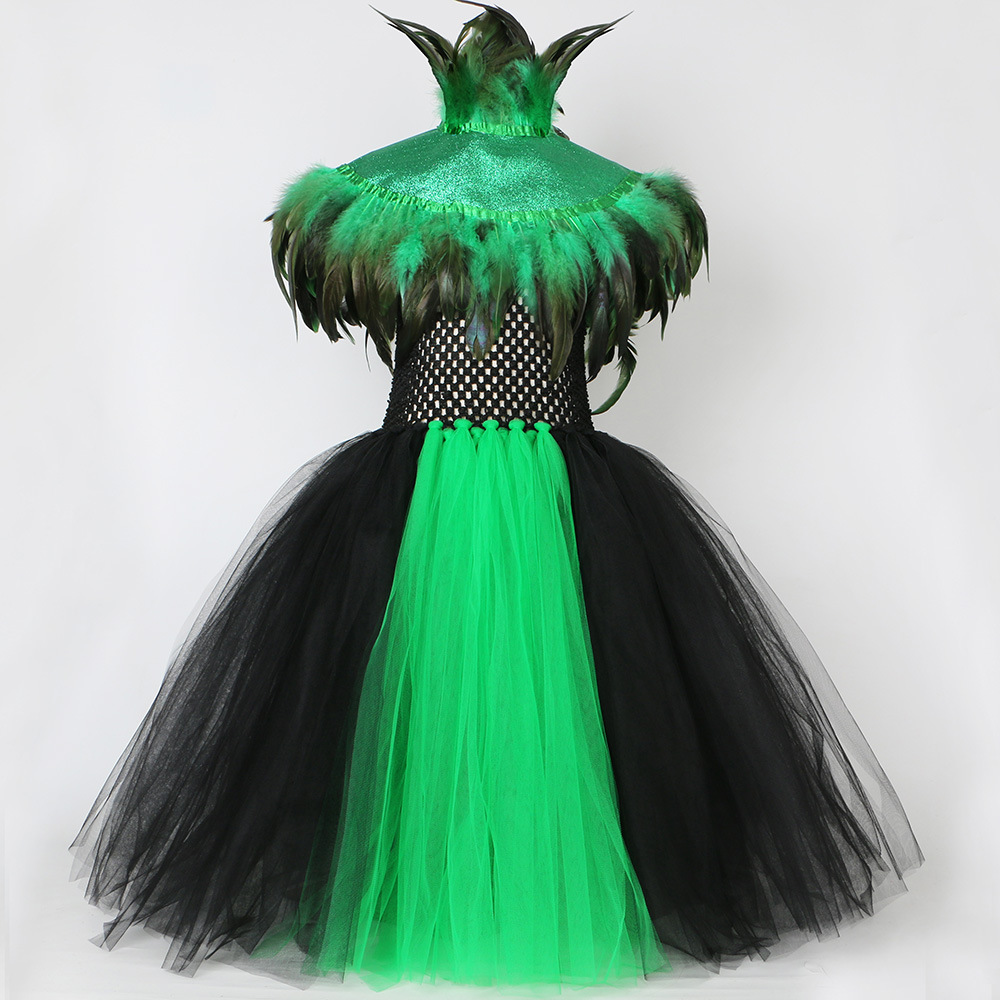 Ropa para niños Ropa para niños Falda de bruja Disfraz de Halloween para niños Vestido de falda de tul de malla para niña Sleeping Curse_voghion.com