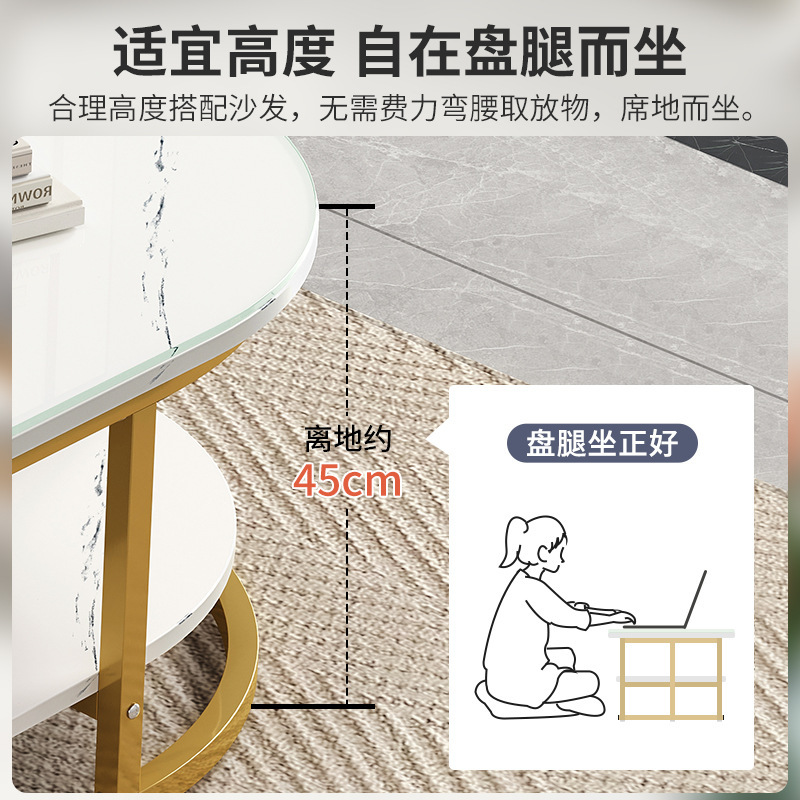 Mesa de centro simple y moderna, apartamento pequeño, sala de estar, sofá, gabinete lateral, mesa redonda pequeña, ventana salediza de estilo nórdico para el hogar, mesa pequeña