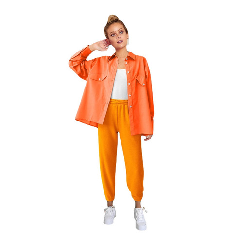 Fall Season European & American Style Loose-Fit, Fashionable Casual Trendy Commuter Long-Sleeve Shirt for Women