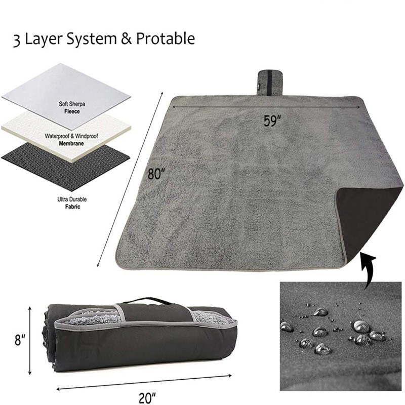 北欧旅行ブランケット Amazon 新しいポータブル防風屋外保温防水防風キャンプブランケット