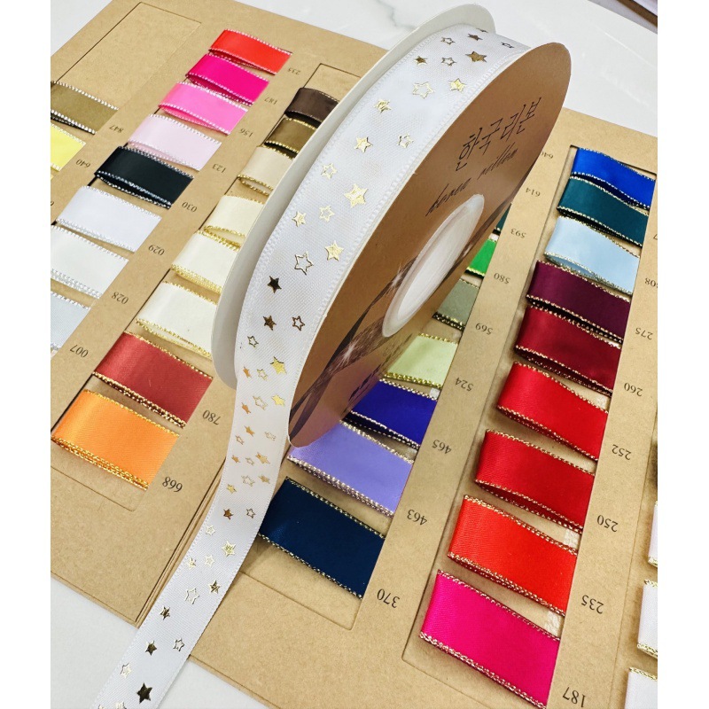 1.6cm transfronterizo estampado en caliente cinta caja de regalo DIY hecha a mano accesorios de decoración de vacaciones fábrica directa