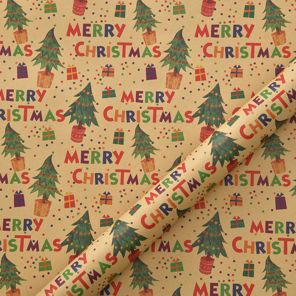 Árbol de Navidad; 50x70cm 100g papel kraft