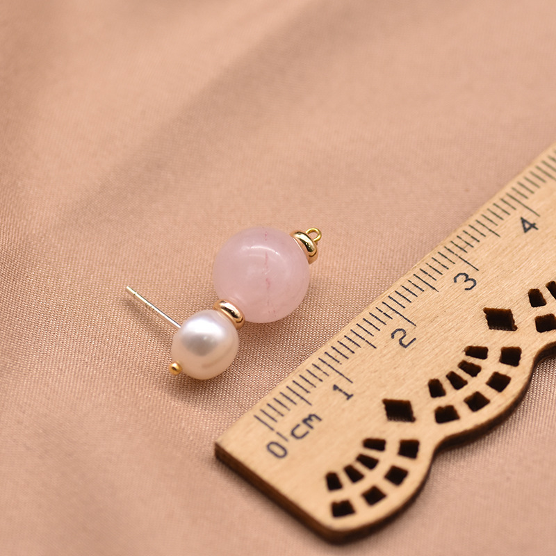 925 pendientes de perlas de plata de alta calidad retro pendientes de perlas joyas de cristal en polvo al por mayor natural
