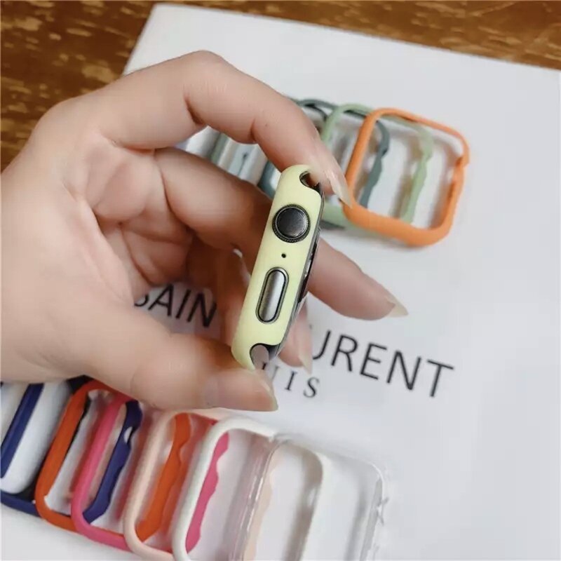 Cassa per orologio smerigliata di vendita calda con cornice protettiva scavata Iwatch per accessorio da metà confezione per orologio di controllo sensibile e alla moda_voghion.com